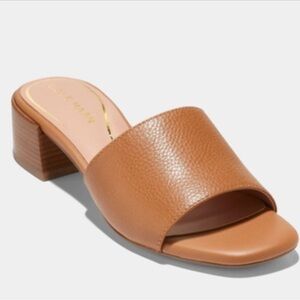Cole Haan Tan Block Heel Sandals